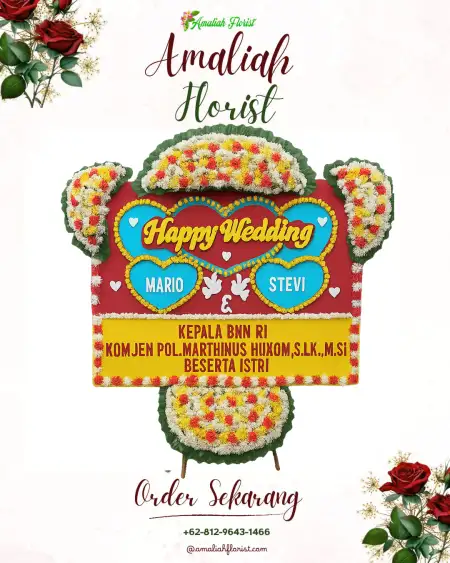 Papan Bunga Pernikahan Sindangpalay